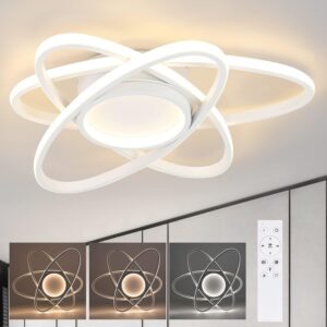 LED-DECKENLEUCHTE Dornbrand 42.0/8.5/42.0 cm Deckenlampe Metall ZMH Lampen & Leuchten > LED-Leuchten > LED-Deckenleuchten Weiß