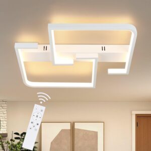 wohnli-moebel-suche-800001403345-1 LED-DECKENLEUCHTE Eisengraf 37/5/42 cm Deckenlampe Metall ZMH Lampen & Leuchten > LED-Leuchten > LED-Deckenleuchten Weiß