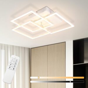 wohnli-moebel-suche-800001403466-1 LED-DECKENLEUCHTE Schildfluch 40.0/9.0/40.0 cm Deckenlampe Metall ZMH Lampen & Leuchten > LED-Leuchten > LED-Deckenleuchten Schwarz