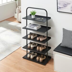 SCHUHREGAL Poytya Metall [en.casa] Garderoben > Schuhregale Schwarz