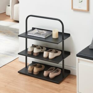 SCHUHREGAL Poytya Metall [en.casa] Garderoben > Schuhregale Schwarz