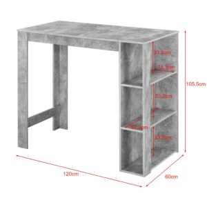 BARTISCH Danderyd Holzwerkstoff [en.casa] Möbel > Tische > Bartische Grau