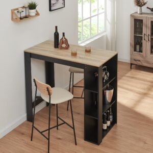 BARTISCH Danderyd Holzwerkstoff [en.casa] Möbel > Tische > Bartische Schwarz