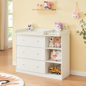 WICKELKOMMODE Beldinupp Holzwerkstoff [en.casa] Möbel > Kommoden & Schubladenschränke > Wickelkommoden Weiß