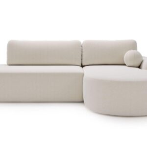 Wohnli Möbelsuche - ECKSOFA Aurio O Bouclé-Stoff Weiß Rechts