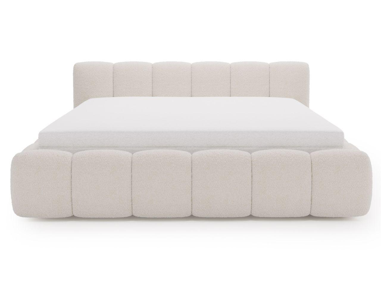 wohnli-moebel-suche-800001411100-1 POLSTERBETT Cloud Low 140x200 Bouclé-Stoff Beige Textil Graingold Möbel > Betten > Polsterbetten Beige