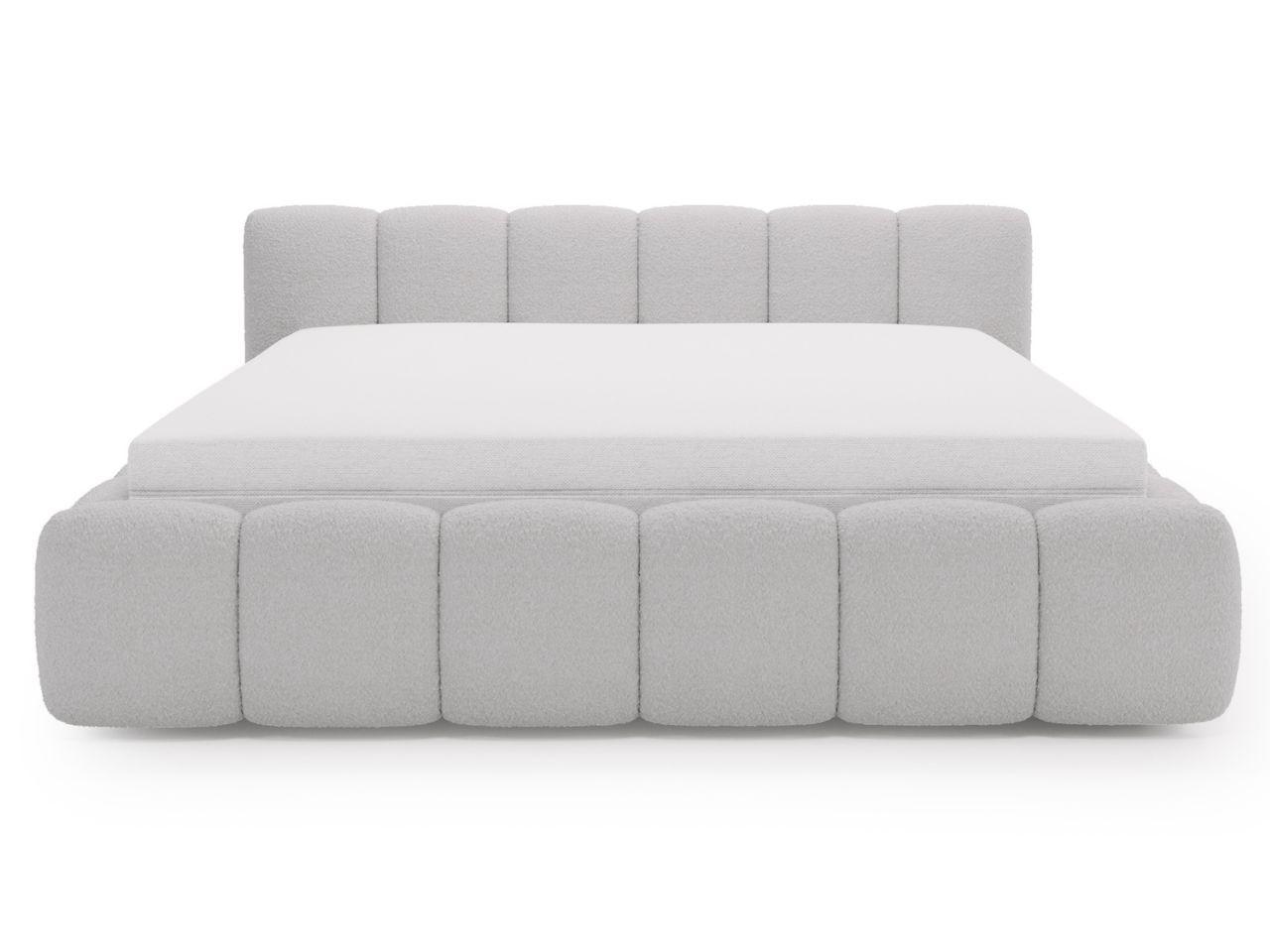 wohnli-moebel-suche-800001411109-1 POLSTERBETT Cloud Low 200x200 Bouclé-Stoff Grau Textil Graingold Möbel > Betten > Polsterbetten Grau