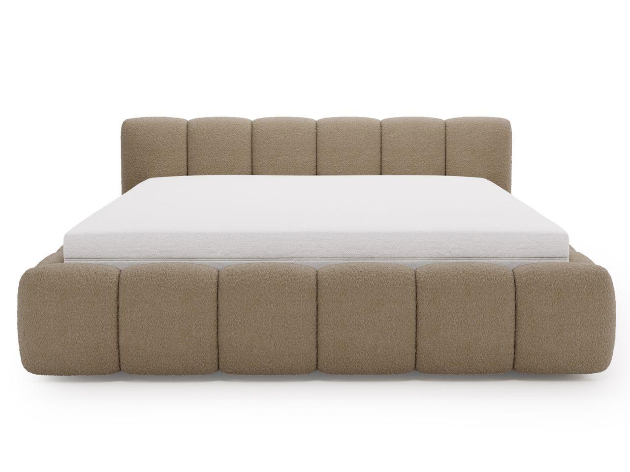 POLSTERBETT Cloud Low 140x200 Bouclé-Stoff Braun Textil Graingold Möbel > Betten > Polsterbetten Braun