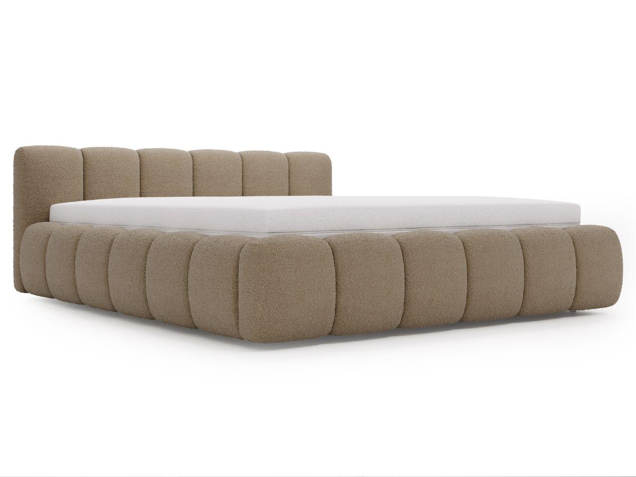 wohnli-moebel-suche-800001411155 Wohnli Möbelsuche - POLSTERBETT Cloud Low 160x200 Bouclé-Stoff Braun