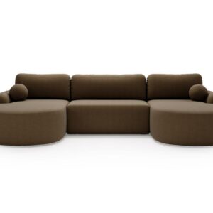 Wohnli Möbelsuche - ECKSOFA Aurio U Bouclé-Stoff Braun