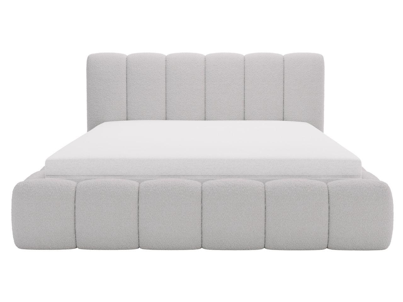 wohnli-moebel-suche-800001411185-1 POLSTERBETT Cloud 200x200 Bouclé-Stoff Grau Textil Graingold Möbel > Betten > Polsterbetten Grau