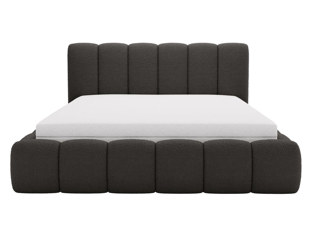 wohnli-moebel-suche-800001411207-1 POLSTERBETT Cloud 180x200 Bouclé-Stoff Schwarz Textil Graingold Möbel > Betten > Polsterbetten Schwarz