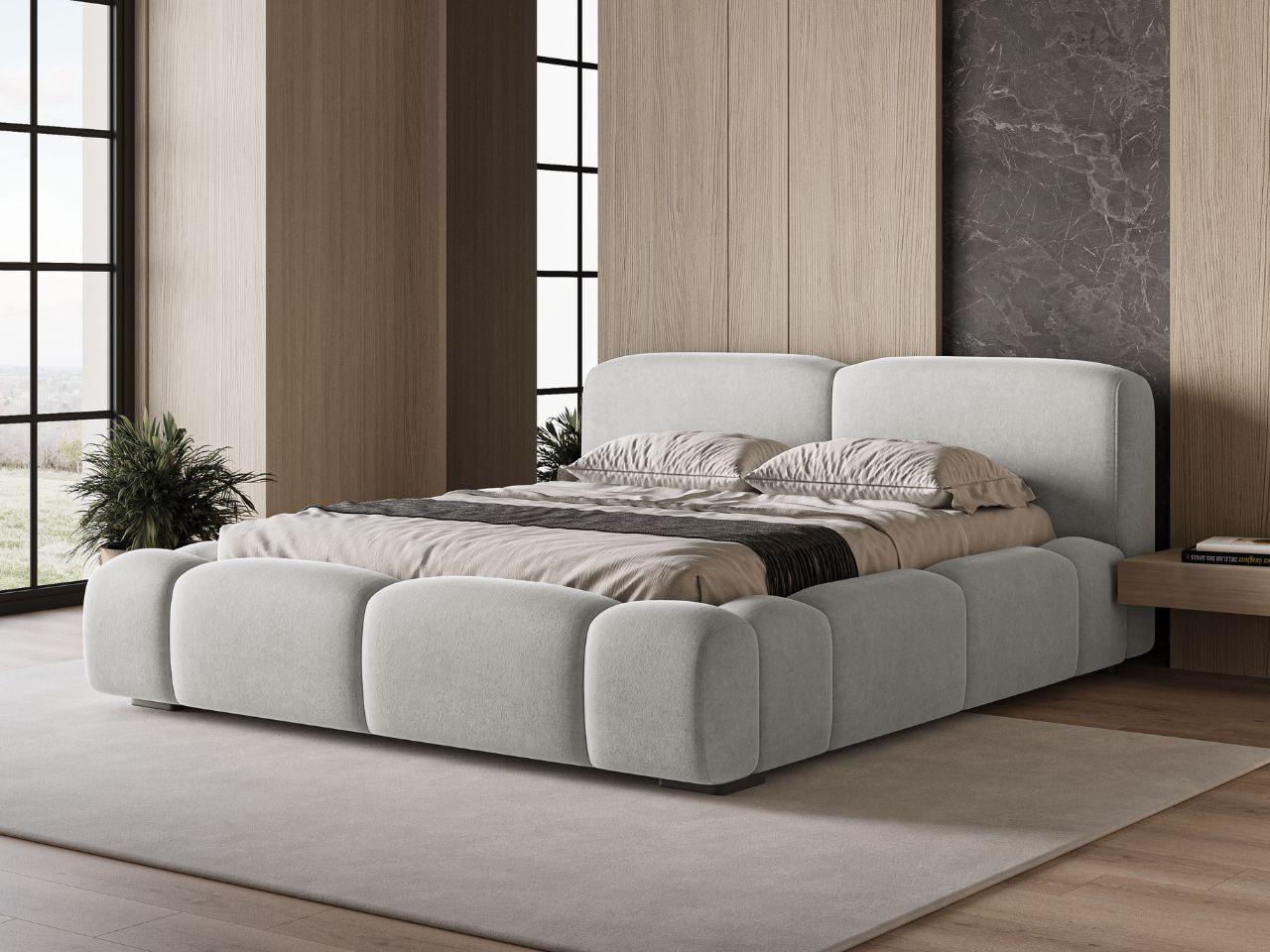 POLSTERBETT Aubi 140x200 Grau Textil Graingold Möbel > Betten > Polsterbetten Grau