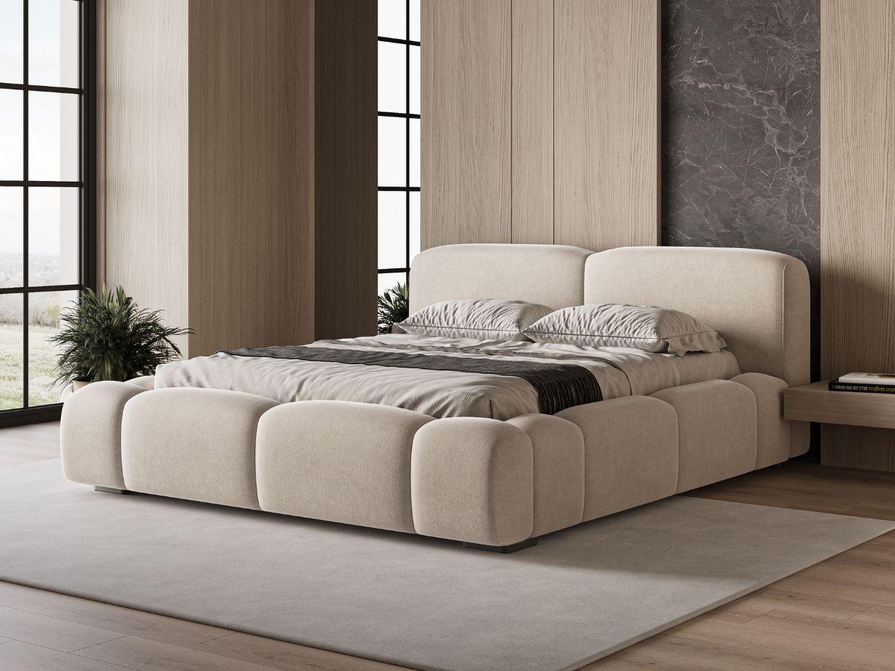 POLSTERBETT Aubi 140x200 Beige Textil Graingold Möbel > Betten > Polsterbetten Beige