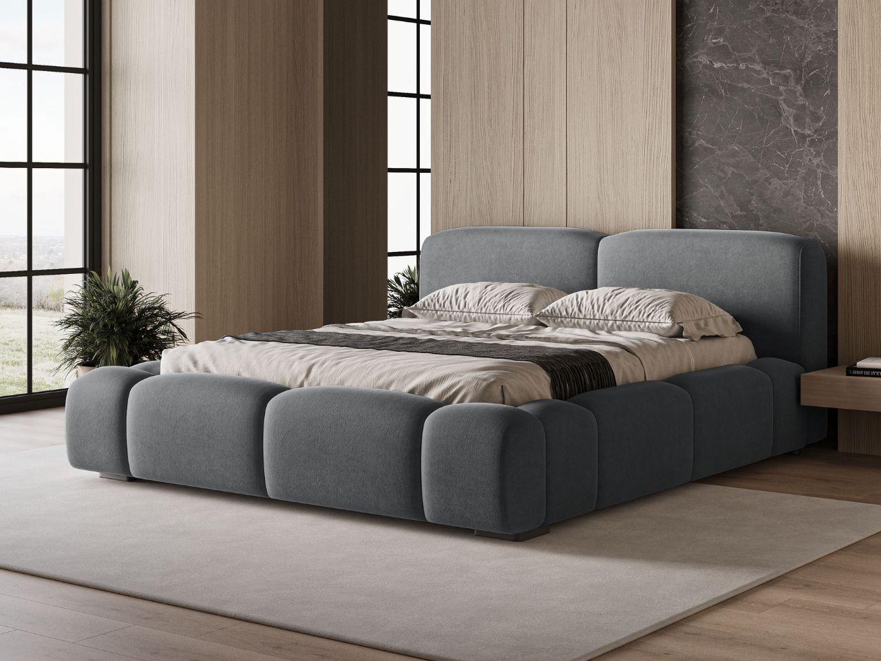 wohnli-moebel-suche-800001411348-1 POLSTERBETT Aubi 140x200 Dunkelgrau Textil Graingold Möbel > Betten > Polsterbetten Grau