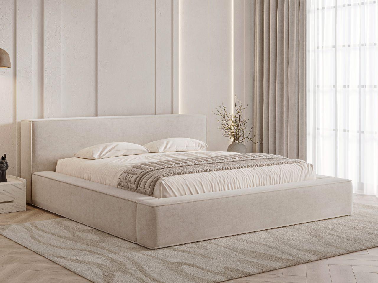 wohnli-moebel-suche-800001411376-1 POLSTERBETT Mali 180x200 Beige Textil Graingold Möbel > Betten > Polsterbetten Beige