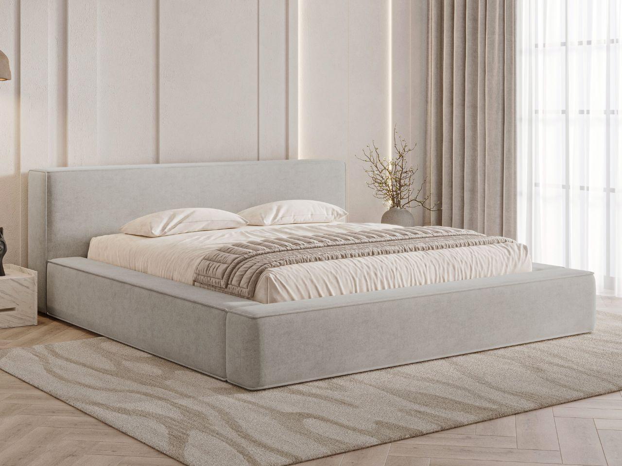 wohnli-moebel-suche-800001411400-1 POLSTERBETT Mali 120x200 Grau Textil Graingold Möbel > Betten > Polsterbetten Grau