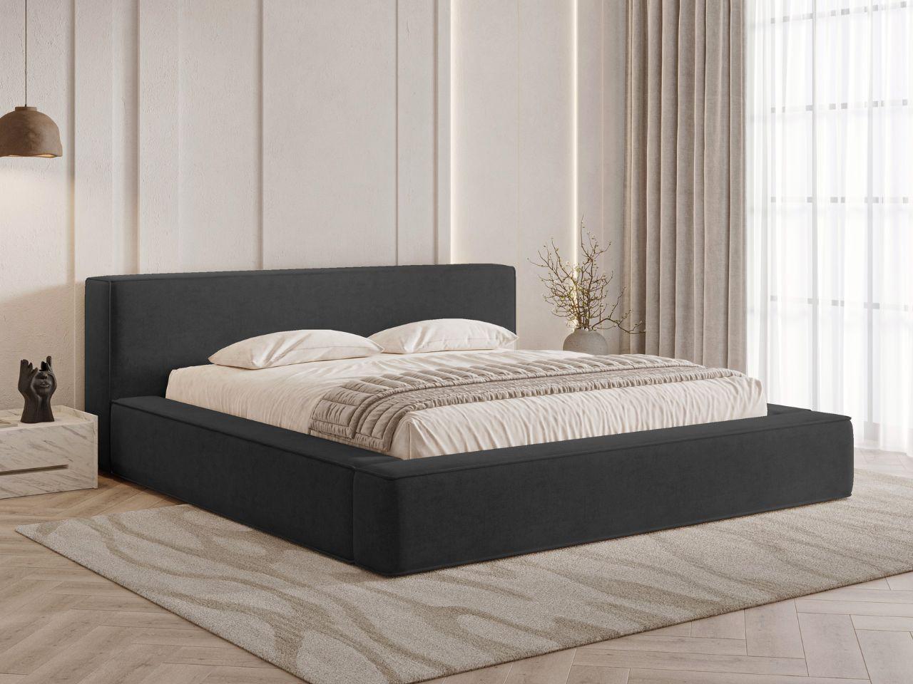wohnli-moebel-suche-800001411402-1 POLSTERBETT Mali 160x200 Schwarz Textil Graingold Möbel > Betten > Polsterbetten Schwarz