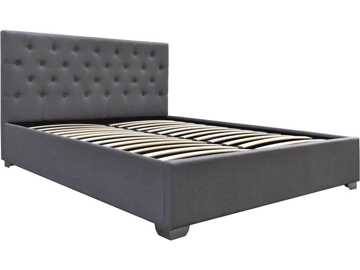 Wohnli Möbelsuche - BETT tino Grau