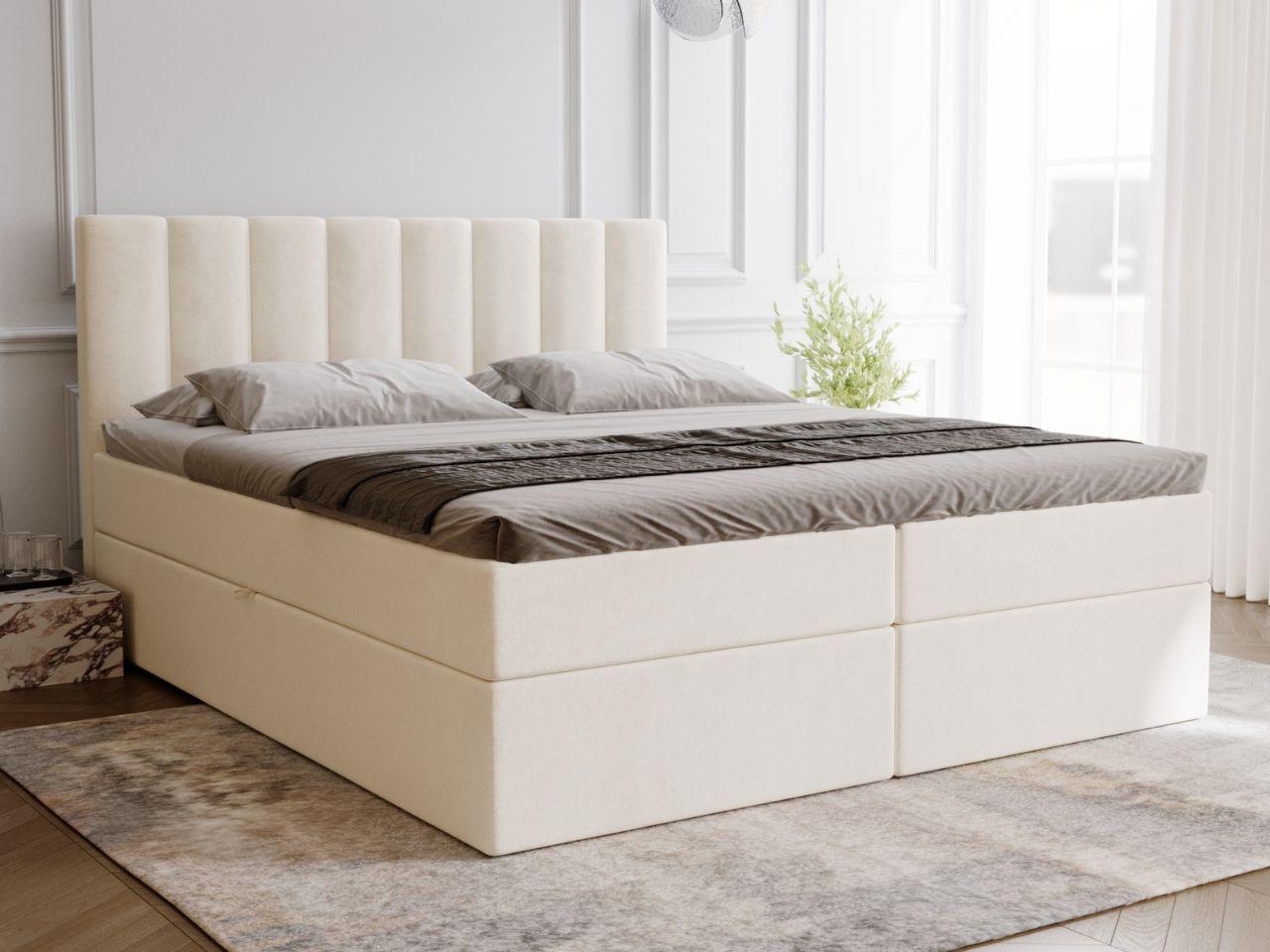 wohnli-moebel-suche-800001411555-1 BOXBETT Mocca 140x200 Beige Textil Graingold Möbel > Betten > Boxspringbetten Beige
