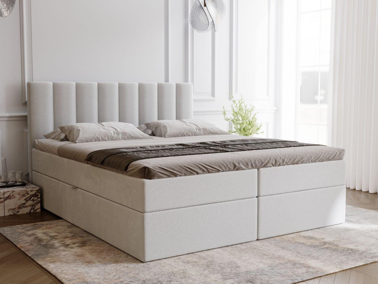 wohnli-moebel-suche-800001411581-1 BOXBETT Mocca 180x200 Grau Textil Graingold Möbel > Betten > Boxspringbetten Grau