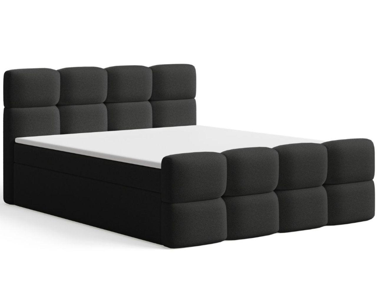 wohnli-moebel-suche-800001411711 Wohnli Möbelsuche - BOXBETT Rivon 180x200 Bouclé-Stoff Schwarz