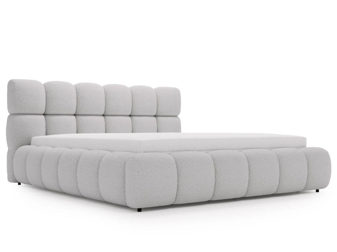 wohnli-moebel-suche-800001411722 Wohnli Möbelsuche - POLSTERBETT Modo 140x200 Bouclé-Stoff Grau