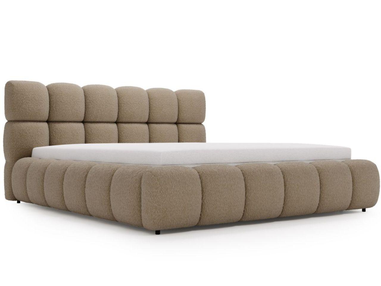 Wohnli Möbelsuche - POLSTERBETT Modo 180x200 Bouclé-Stoff Braun