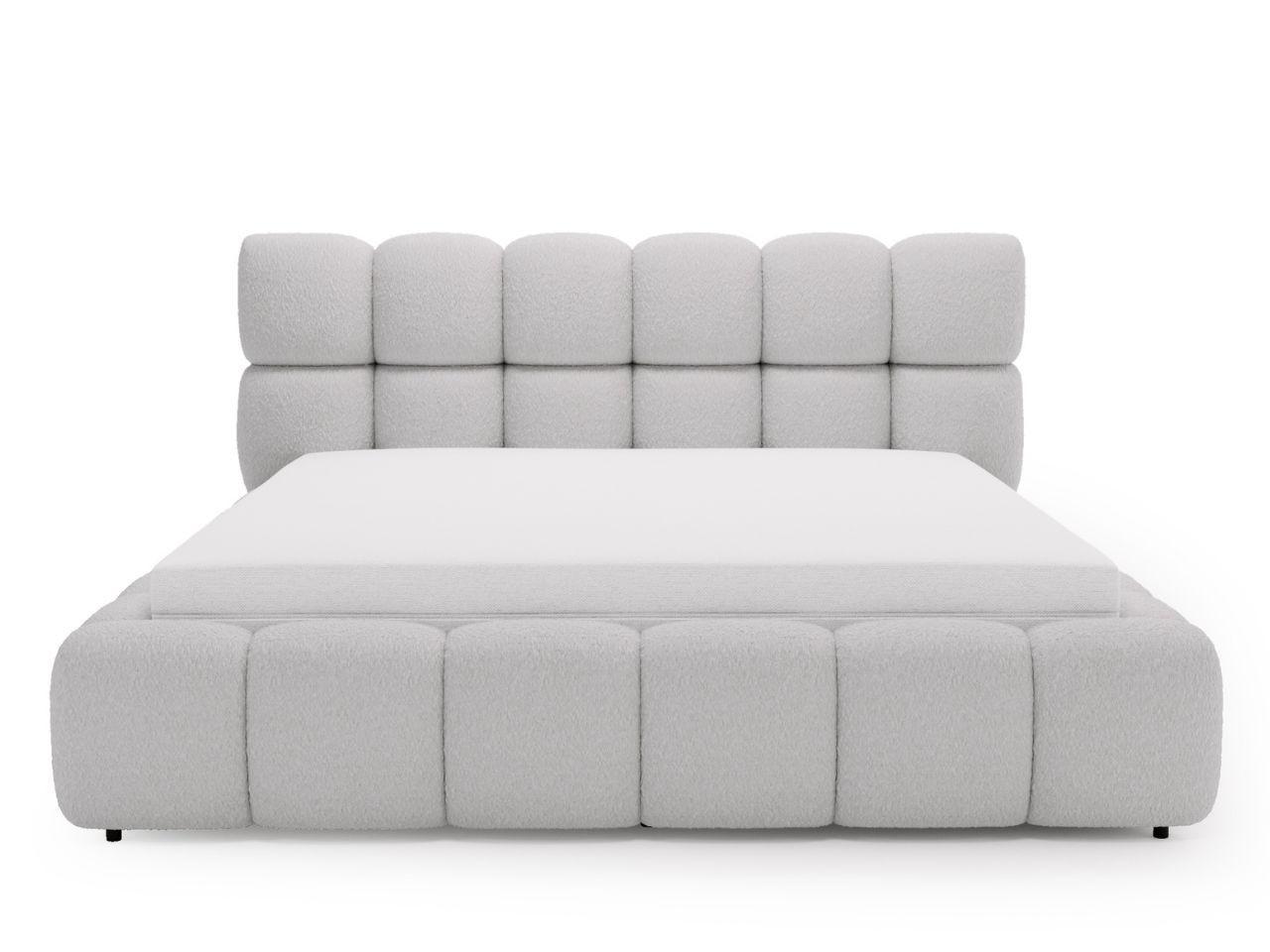 wohnli-moebel-suche-800001411749-1 POLSTERBETT Modo 200x200 Bouclé-Stoff Grau Textil Graingold Möbel > Betten > Polsterbetten Grau