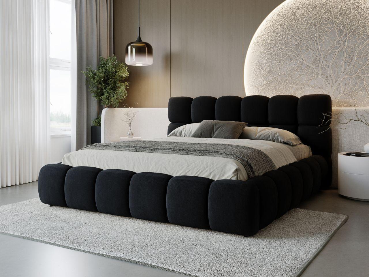 POLSTERBETT Modo 160x200 Schwarz Textil Graingold Möbel > Betten > Polsterbetten Schwarz