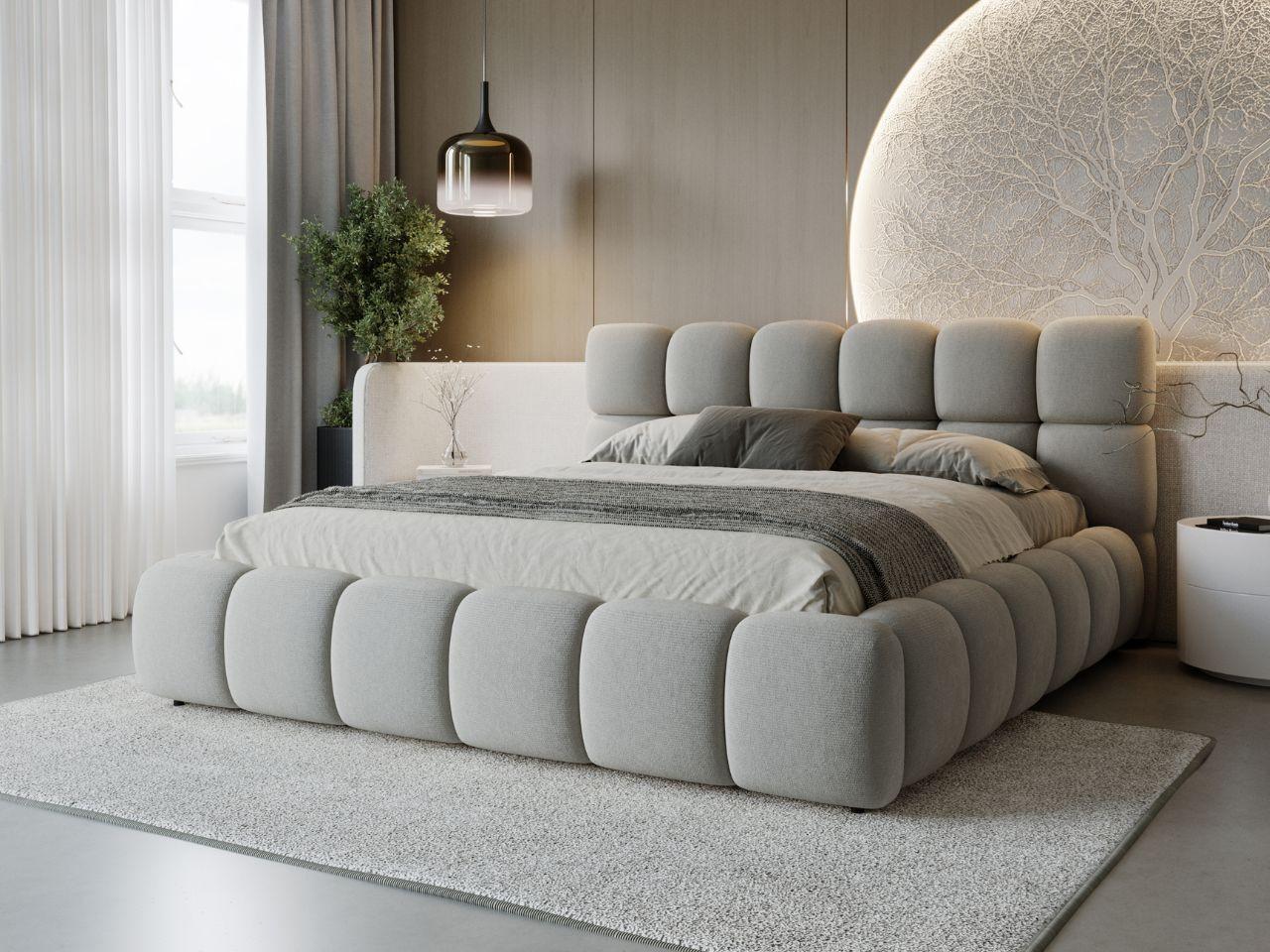 wohnli-moebel-suche-800001411842-1 POLSTERBETT Modo 160x200 Grau Textil Graingold Möbel > Betten > Polsterbetten Grau