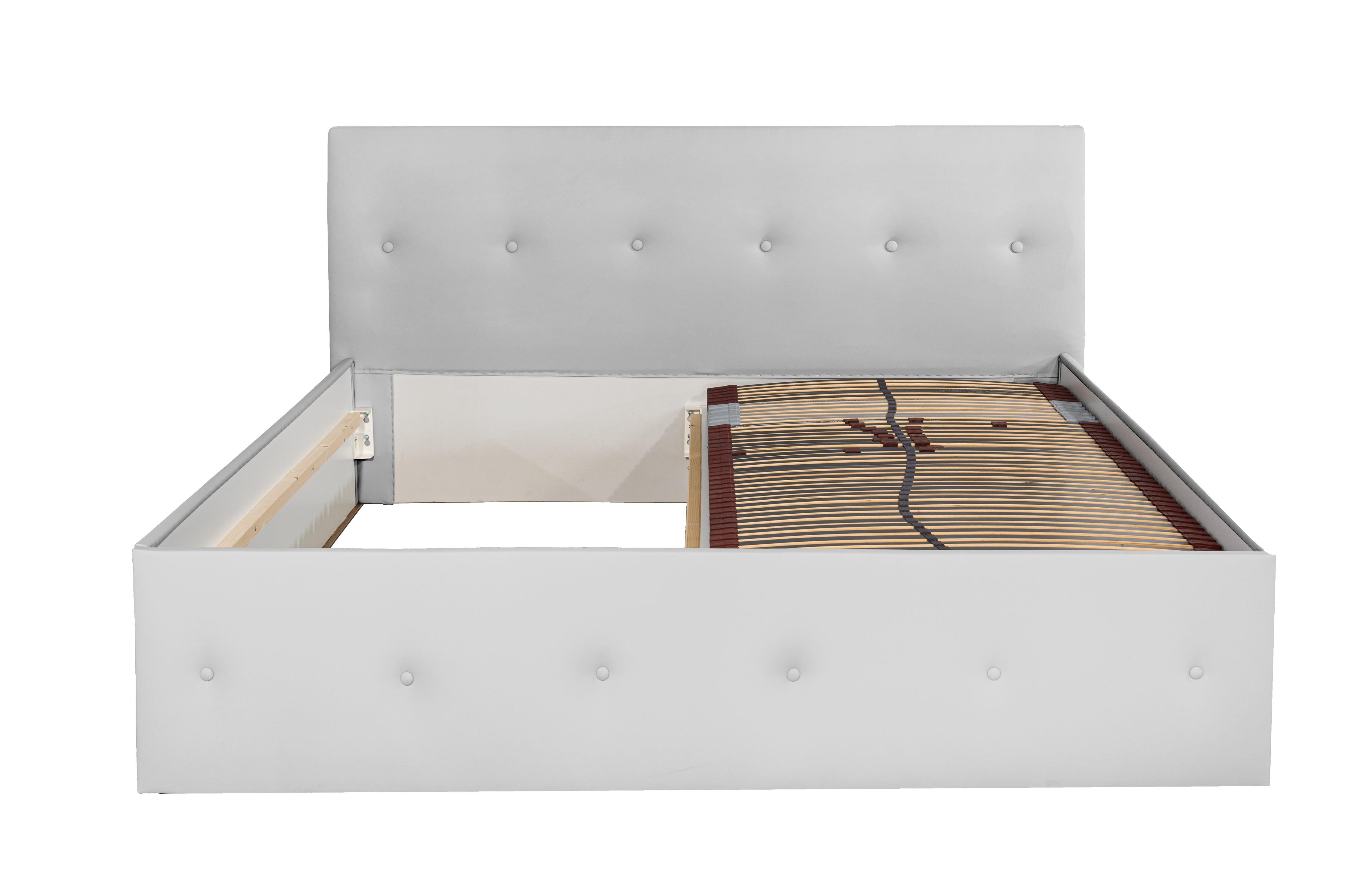 Wohnli Möbelsuche - POLSTERBETT Atalanta Weiß 120 x 200 x 40 cm Ohne Matratze und Lattenrost