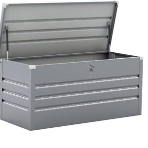 Wohnli Möbelsuche - GARTENSCHRANK - GARTENTRUHE store Silber