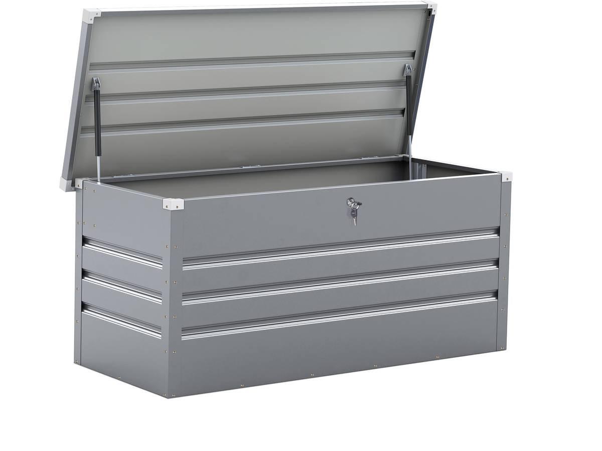 Wohnli Möbelsuche - GARTENSCHRANK - GARTENTRUHE store Silber