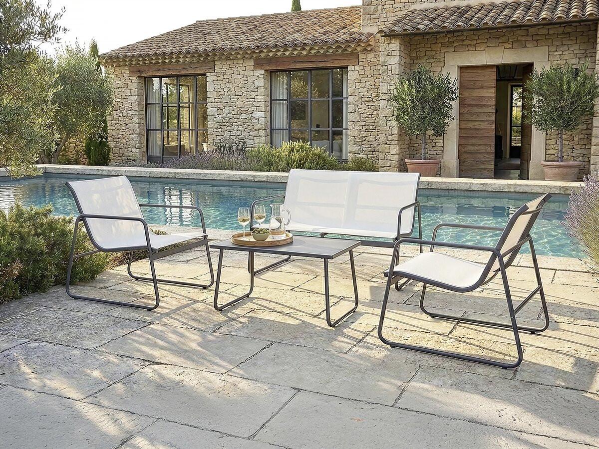 wohnli-moebel-suche-800001414881-1 GARTENSITZGRUPPE fortaleza beige Metall Habitat Garten Garten & Outdoor > Gartenmöbel > Gartenmöbel-Sets Beige