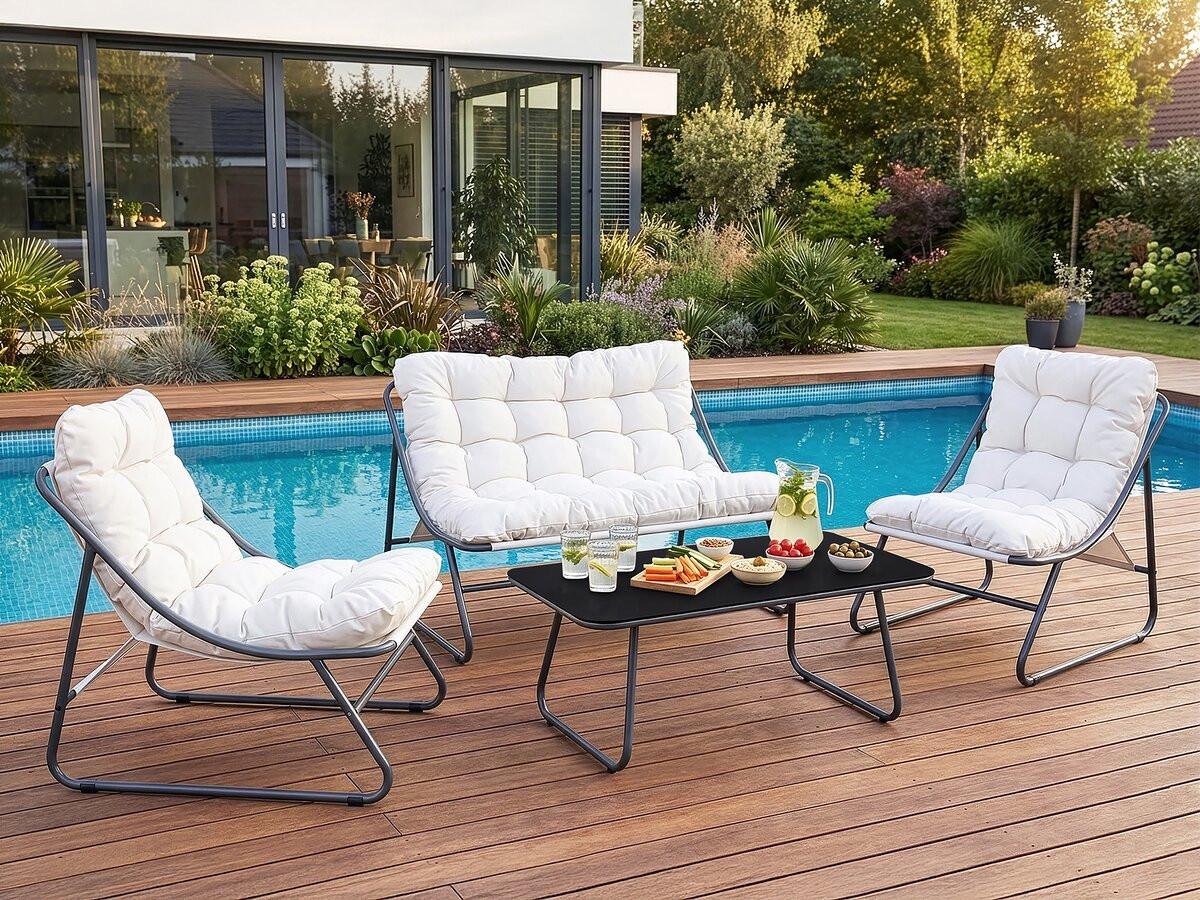 wohnli-moebel-suche-800001414892-1 GARTENSITZGRUPPE aria Dunkelgrau Metall Habitat Garten Garten & Outdoor > Gartenmöbel > Gartenmöbel-Sets Grau