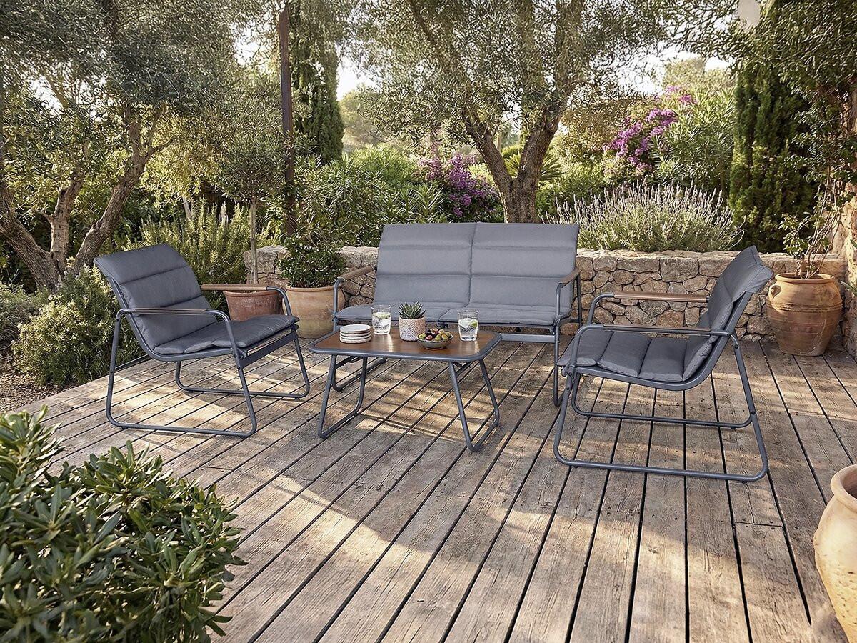 wohnli-moebel-suche-800001414904-1 GARTENSITZGRUPPE bastia Grau Metall Habitat Garten Garten & Outdoor > Gartenmöbel > Gartenmöbel-Sets Grau