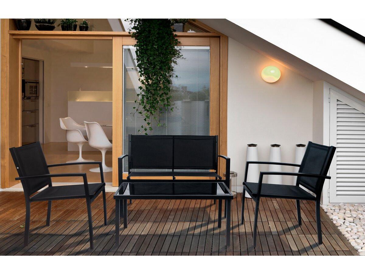 wohnli-moebel-suche-800001414949-1 GARTENSITZGRUPPE lino Schwarz Metall Habitat Garten Garten & Outdoor > Gartenmöbel > Gartenmöbel-Sets Schwarz