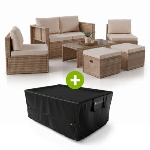 wohnli-moebel-suche-800001420190 Wohnli Möbelsuche - LOUNGEGARNITUR Salou inkl. Abdeckung beige