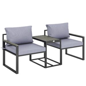 Wohnli Möbelsuche - BALKONMÖBEL-SET 3er Set Stahl Polyester Grau
