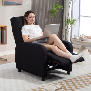wohnli-moebel-suche-800001420404-1 FERNSEHSESSEL Polyester Schwarz Textil HOMCOM Möbel > Sessel > Relaxsessel Schwarz