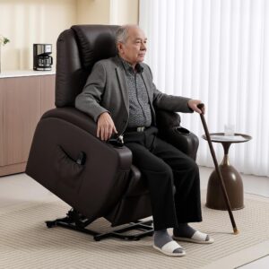 wohnli-moebel-suche-800001420410-1 RELAXSESSEL Kunstleder Metall Bräune Textil HOMCOM Möbel > Sessel > Relaxsessel Braun