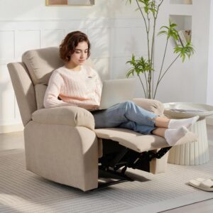 wohnli-moebel-suche-800001420414-1 RELAXSESSEL Polyester Beige Textil HOMCOM Möbel > Sessel > Relaxsessel Beige
