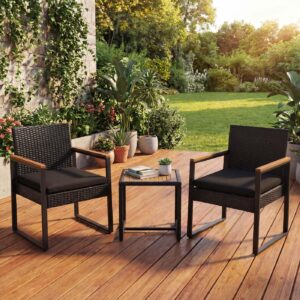 wohnli-moebel-suche-800001420684-1 POLY-RATTAN GARNITUR Schwarz Kunststoff MCW Garten & Outdoor > Gartenmöbel > Gartenmöbel-Sets Schwarz