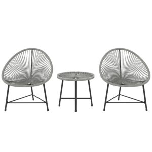 wohnli-moebel-suche-800001420722 Wohnli Möbelsuche - GARTENSET 3 TLG. Tisch mit Glasplatte Hellgrau