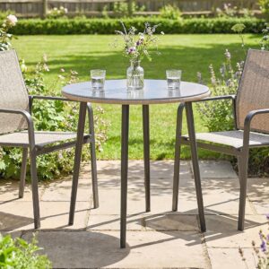 wohnli-moebel-suche-800001421380-1 GARTENTISCH Stahl gehärtetes Glas Grau Metall Outsunny Garten & Outdoor > Gartenmöbel > Gartentische Grau