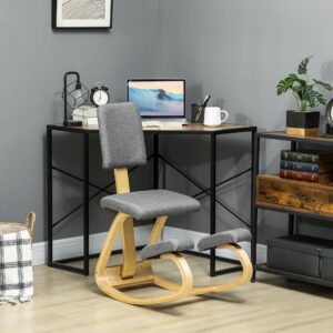 KNIESTUHL Ergonomisch Kniehocker Grau Holz HOMCOM Möbel > Sessel > Hocker Grau