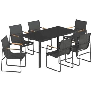 wohnli-moebel-suche-800001421398 Wohnli Möbelsuche - GARTENGARNITUR 7 TLG. Atmungsaktive Stühle Schwarz