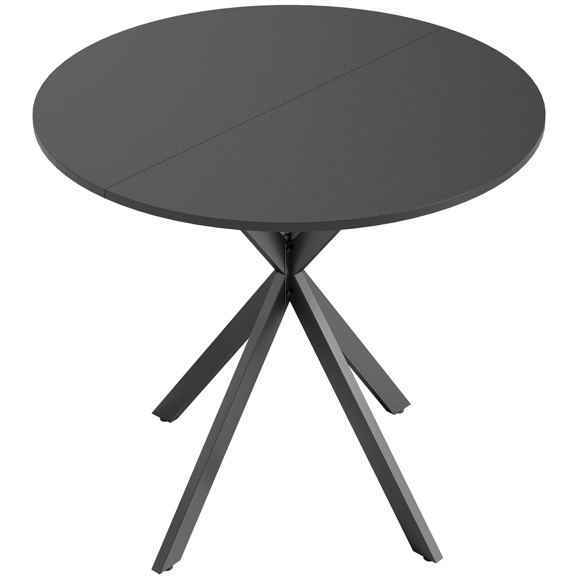 Wohnli Möbelsuche - KÜCHENTISCH rund Schwarz 80/80/75 cm