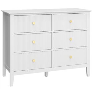 wohnli-moebel-suche-800001421424 Wohnli Möbelsuche - KOMMODE mit 6 Schubläden Weiß 100/40/78 cm